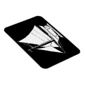 zeilboot silhouet magneet (Rechterzijde)