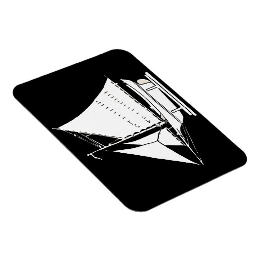 zeilboot silhouet magneet (Rechterzijde)