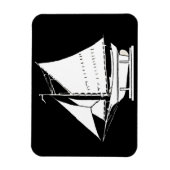 zeilboot silhouet magneet (Verticaal)