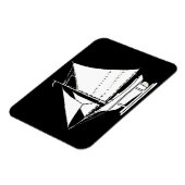 zeilboot silhouet magneet (Linkerzijde)