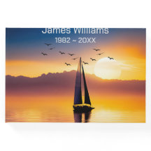 Zeilboot Silhouet Op Zonsondergang Water voor Fune