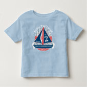 Zeilboot Splash 2e verjaardag Rood Wit Blauw Kinder Shirts (Voorkant)