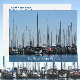 Zeilboot St Petersburg FL Yatch Basin Fotografisch Briefkaart