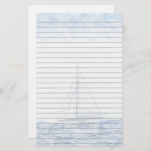 Zeilboot Stationery Briefpapier (Voorkant / Achterkant)