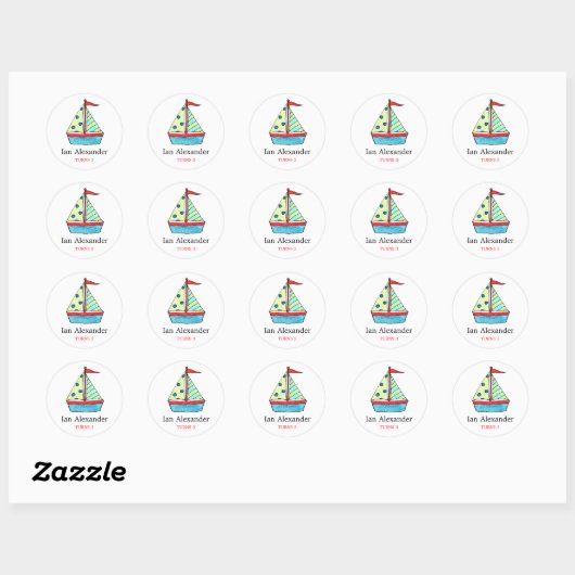 Zeilboot Stickers | Taart Toppers (Vel)