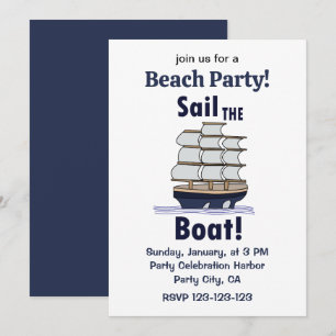Zeilboot Strandfeest Kaart