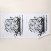  zeilboot strandlaken (Voorkant)