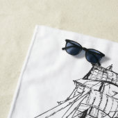  zeilboot strandlaken (In situ)