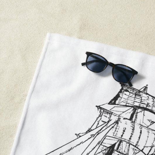  zeilboot strandlaken (In situ)