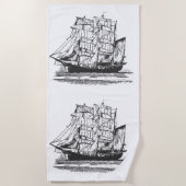  zeilboot strandlaken (Voorkant)