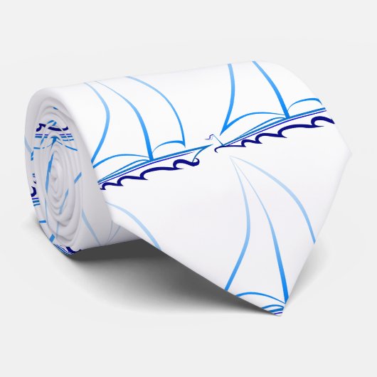 Zeilboot Stropdas (Opgerold)