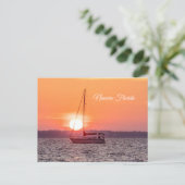 Zeilboot Sunrise Blank Briefkaart (Staand voorkant)