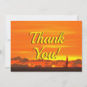 Zeilboot Sunset 1300 Dank u kaart (Voorkant)