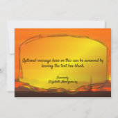 Zeilboot Sunset 1300 Dank u kaart (Achterkant)