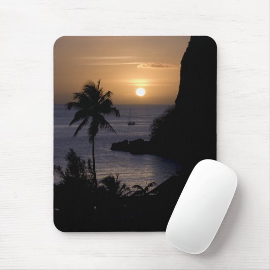 Zeilboot Sunset Mousepad (Verticaal) Muismat (Met muis)