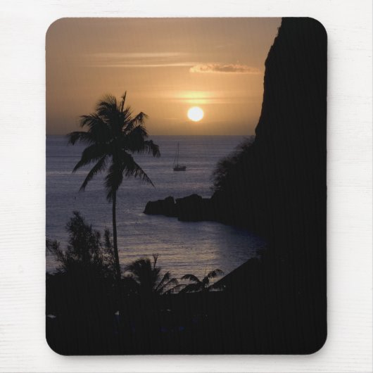Zeilboot Sunset Mousepad (Verticaal) Muismat (Voorkant)
