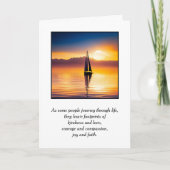 Zeilboot Sunset Sympathie Kaart (Voorkant)