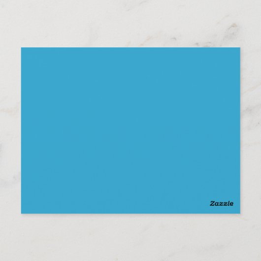 Zeilboot tafel nummers (blauw / wit) briefkaart (Achterkant)