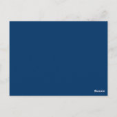 Zeilboot tafel nummers (donkerblauw / wit) briefkaart (Achterkant)