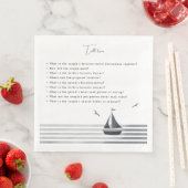 Zeilboot tafel trivia bruiloft servet (Insitu)