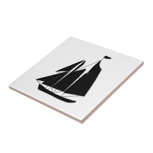 Zeilboot Tegeltje (Zijkant)