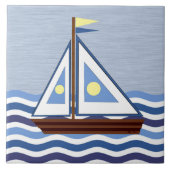 Zeilboot Tegeltje (Voorkant)