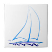 Zeilboot Tegeltje (Voorkant)