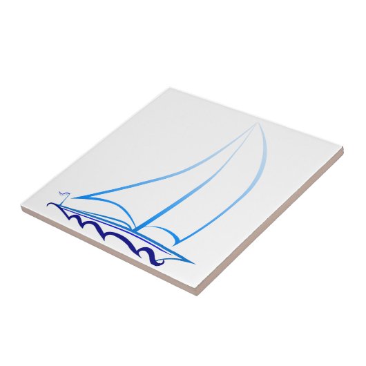 Zeilboot Tegeltje (Zijkant)