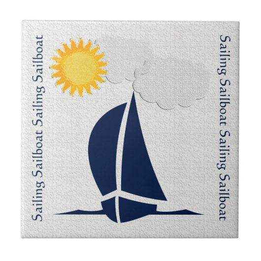 Zeilboot Tegeltje (Voorkant)