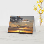 Zeilboot tegen zonsondergang kaart (Gele Bloem)