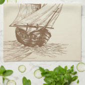  zeilboot theedoek (Gevouwen)