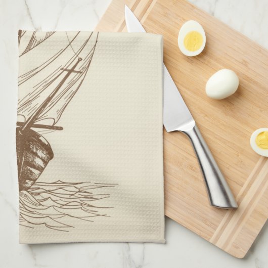  zeilboot theedoek (Quarter Fold)