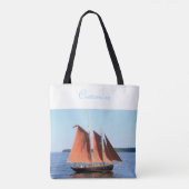 zeilboot tote bag (Achterkant)