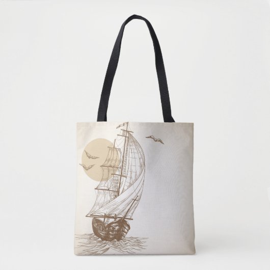zeilboot tote bag (Voorkant)