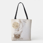 zeilboot tote bag (Achterkant)
