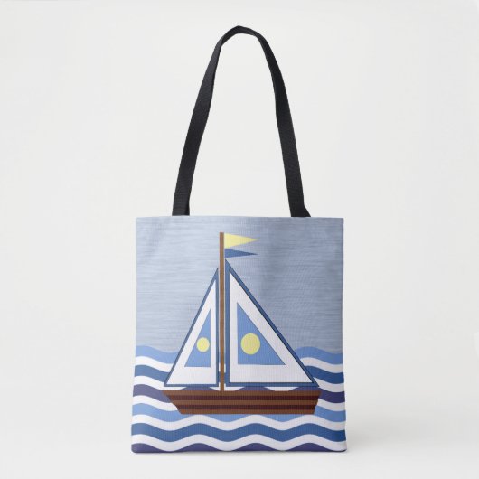 Zeilboot Tote Bag (Voorkant)