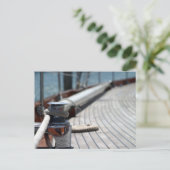 zeilboot touw briefkaart (Staand voorkant)