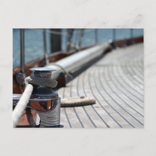 zeilboot touw briefkaart (Voorkant)