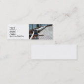 zeilboot touw mini visitekaartje (Voorkant / Achterkant)