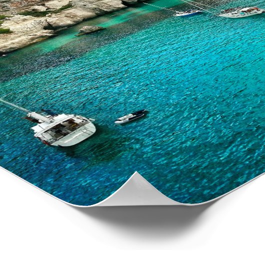 Zeilboot Tropical Island Coast Poster (Hoek)