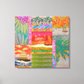 Zeilboot Tropische Abstracte Uitgestrekte Canvas P (Voorkant)