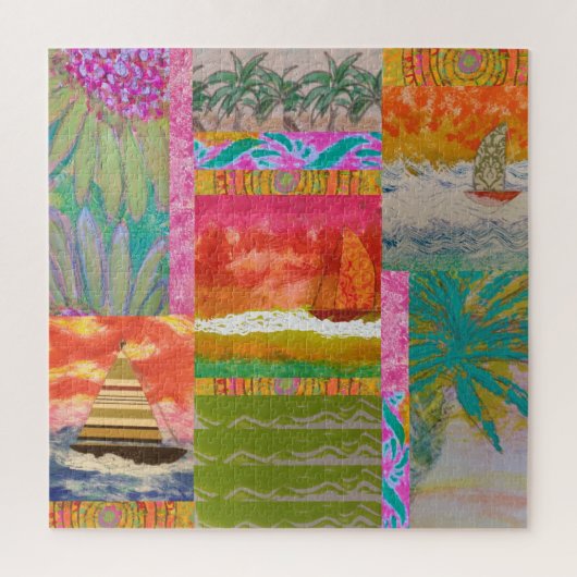 Zeilboot Tropische Puzzel (Verticaal)