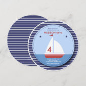 Zeilboot Uitnodiging (Voorkant / Achterkant)