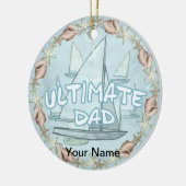 Zeilboot ultieme vader ornament (Links)