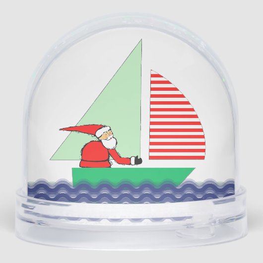 Zeilboot vakantie cadeau sneeuwbol (Achterkant)