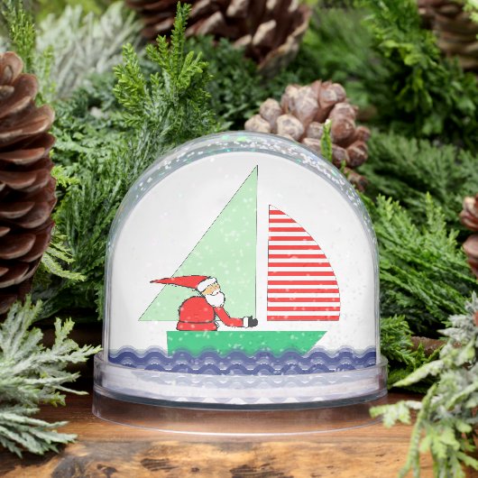 Zeilboot vakantie cadeau sneeuwbol (Winter)