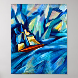 Zeilboot van Amadeo de Souza-Cardoso  Poster