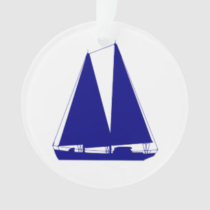 Zeilboot van de marineblauwhelmen ornament