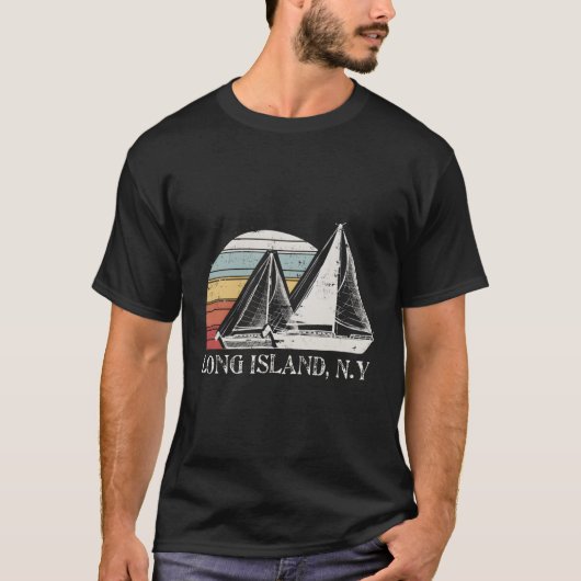 zeilboot van Long Island T-shirt (Voorkant)