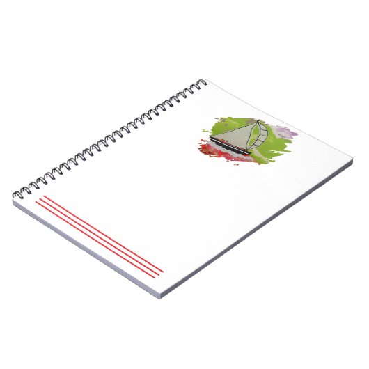 zeilboot-verfslag notitieboek (Linkerzijde)